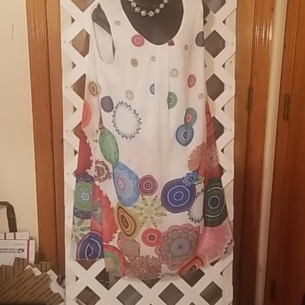Charlie  Ladies geometric dress EC Large